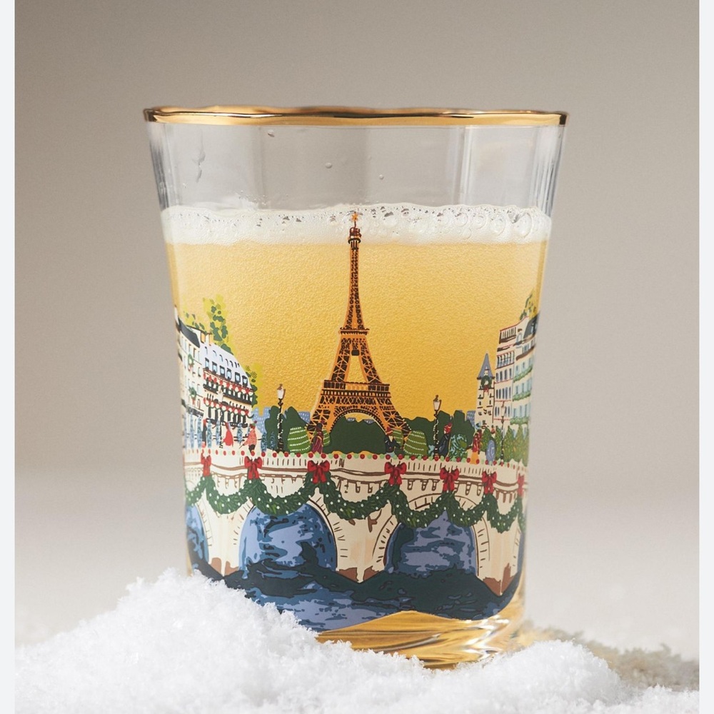 Anthropologie Holiday In The City Juice Glass |  Paris